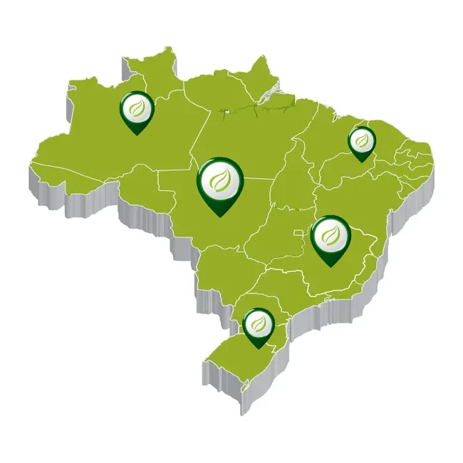 Mapa do Brasil — entrega Terragreen